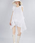 Asymmetric Pleated Frill Dress